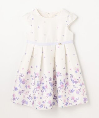 ANY KIDS 花柄プリント ワンピース エクリュ