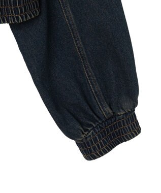 WEGO ヴィンテージウォッシュバイカージャケット デニム濃加工色