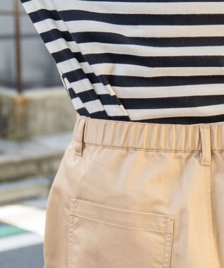 WEGO 【ユニセックス着用ITEM/ウエストゴム/手洗い可】チノイージーワイドパンツ ベージュ