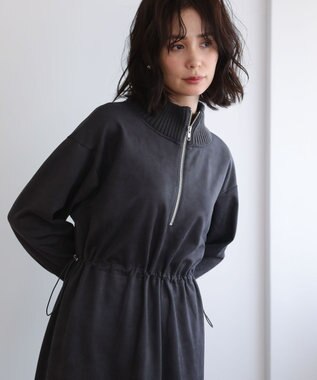 Green Parks ・ＥＬＥＮＣＡＲＥ　ＤＵＥ　スエードポンチワンピース Charcoal Gray