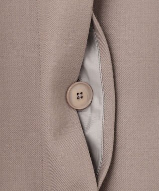 自由区 S ライトウールダブルクロススタンドカラー ジャケット ライトグレー系