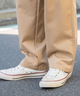 WEGO 【ユニセックス着用ITEM/ウエストゴム/手洗い可】チノイージーワイドパンツ ベージュ