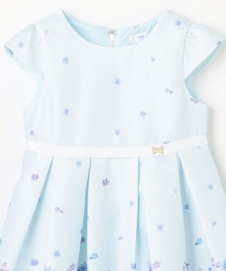 ANY KIDS 花柄プリント ワンピース サックスブルー