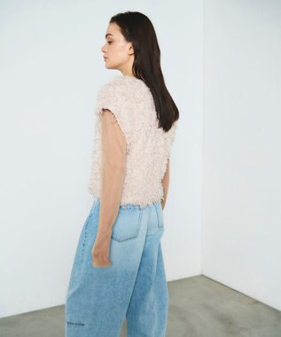 GRACE CONTINENTAL フェザーカットトップ ベージュ