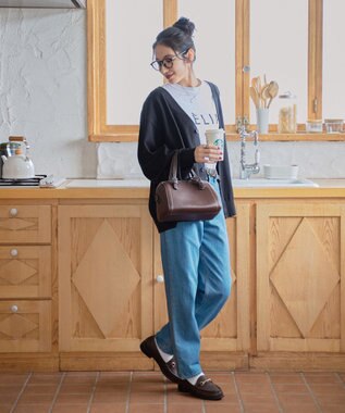 WEGO 【ユニセックス着用ITEM/MLサイズ展開】ドロップショルダーカーディガン ブラック