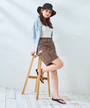 OP／FILA 【Ocean Pacific×ハローキティ】水陸両用ハーフパンツ ブラウン