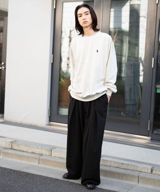 WEGO 【WEB限定/ユニセックス着用ITEM】別注USPOLOワンポイントPO 杢グレー