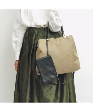 UNBILLION cachecache 巾着ディテールナイロン2wayトートバッグ