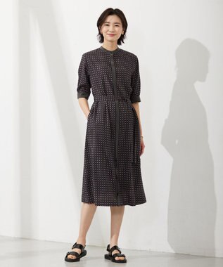 J.PRESS LADIES 【洗える】 ジオメトリック ワンピース グレー系5