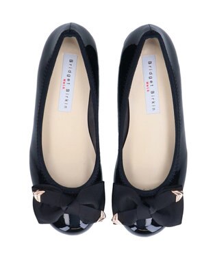 Bridget Birkin ＜3E＞【Bridget Birkin Walk】コーナーパーツリボンウォーキングパンプス ブラックエナメル