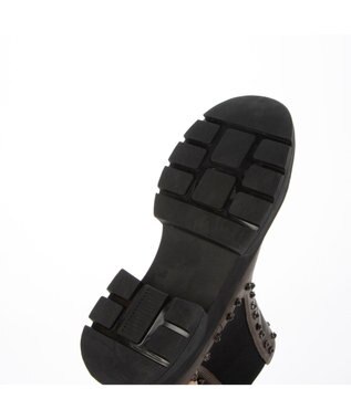 MODE ET JACOMO <carino>サイドゴアビジューショートブーツ ダークブラウン