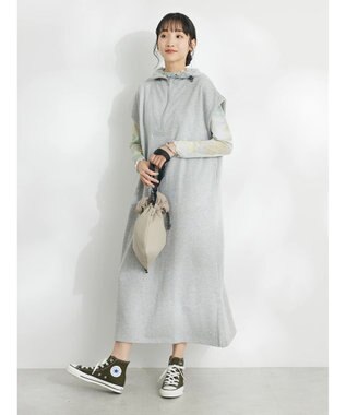 CRAFT STANDARD BOUTIQUE 裏毛フーディーワンピース Gray Mixture