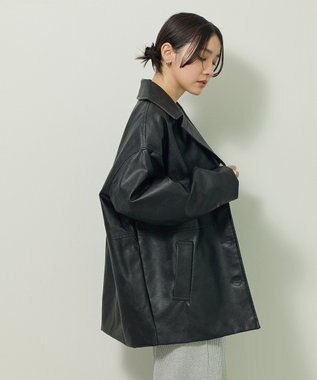 Green Parks フェイクレザージャケット Black