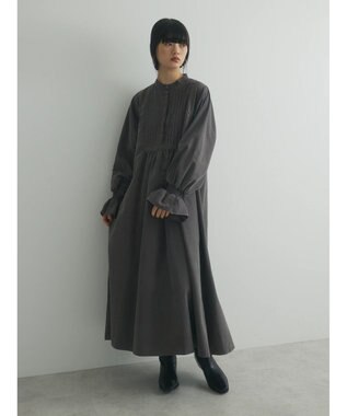 Green Parks armonia．ピンタックワンピース Charcoal Gray