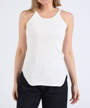 LENO TANK TOP　テレコタンクトップカットソー