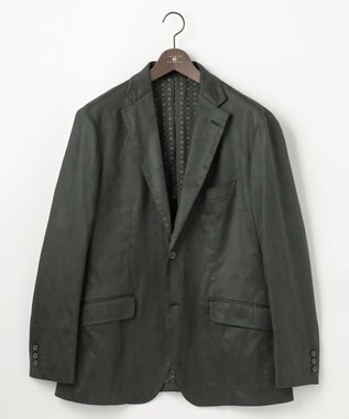 JOSEPH ABBOUD 【キングサイズ・ストレッチ/スウェードタッチ/JAPANファブリック】コマ スウェード ジャケット カーキ系