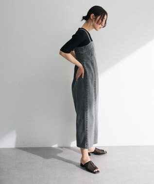 Green Parks 配色リブニットプルオーバー Black