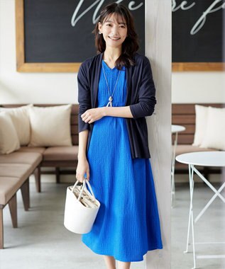 Tiaclasse 【新色追加・UVケア・接触冷感】“やみつき”着ながしロングカットソーカーデ ネイビー