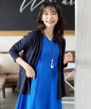 Tiaclasse 【新色追加・UVケア・接触冷感】“やみつき”着ながしロングカットソーカーデ ネイビー