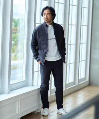 23区GOLF 【MEN】ストレッチモックネックシャツ ホワイト系