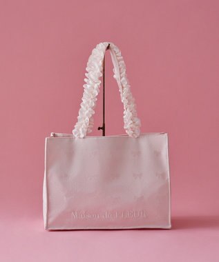 Maison de FLEUR EC限定リボン柄ジャカードスクエアトートM