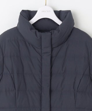 ANY SIS 【撥水・洗える】美シルエットスタンドロング ダウン ネイビー