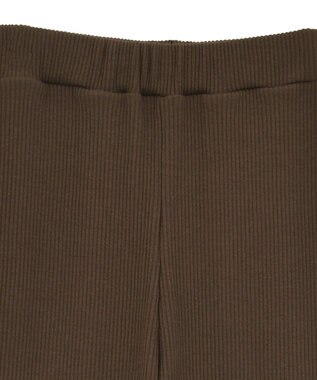 earth music&ecology セルフカットテレコフレアパンツ Brown