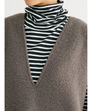 Green Parks ・ＥＬＥＮＣＡＲＥ　ＤＵＥ　ブークレＶネックジャンスカ Charcoal Gray