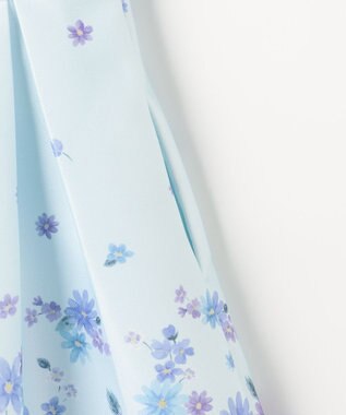 ANY KIDS 花柄プリント ワンピース サックスブルー