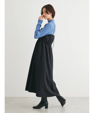 Green Parks ・ＥＬＥＮＣＡＲＥ　ＤＵＥ　ギャザーキャミワンピース Black