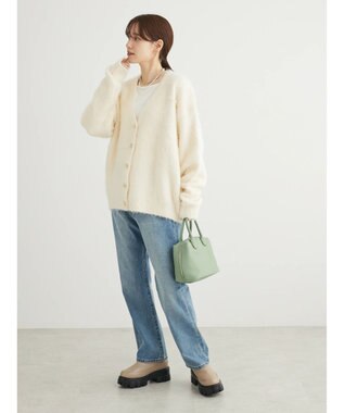 Green Parks ・ＥＬＥＮＣＡＲＥ　ＤＵＥ　ベロアクルーロングＴＥＥ Off White