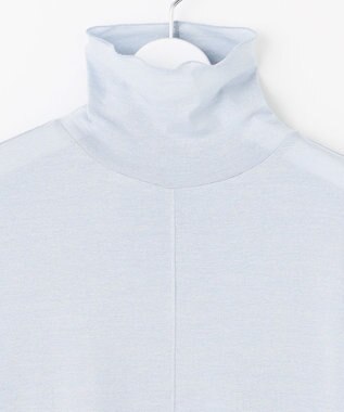 J.PRESS LADIES L タートルジャージー カットソー サックスラメ系