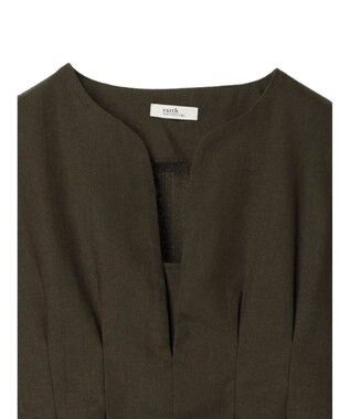 earth music&ecology ＳＥＴ２点ヘリンボーンベスト＋キャミドレ Black