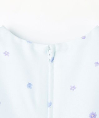 ANY KIDS 花柄プリント ワンピース サックスブルー