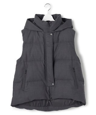 23区 S 【R(アール)】サキソニー ダウンベスト チャコールグレー系