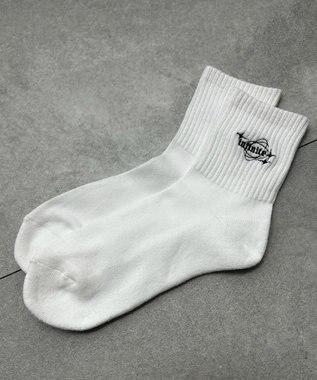 WEGO 底パイル刺繍デザインソックス（丈14㎝）