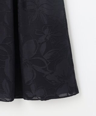 自由区 L 【17号サイズまで展開・セットアップ対応】フラワーオパールプリント スカート ネイビー