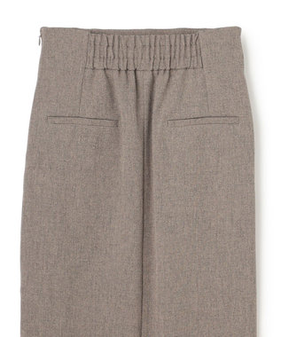 uncrave ウォッシャブルウールライクツイル Iラインスカート シャンブレーチャコール