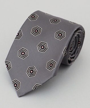 GOTAIRIKU 【日本製】西陣ネクタイ_グレー×ピンク系