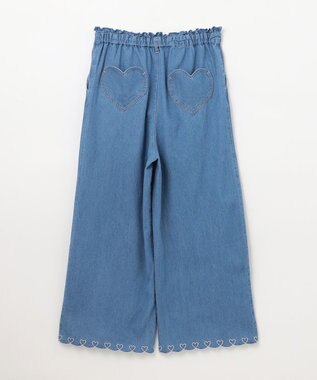 ANY KIDS デニム ガウチョ ブルー