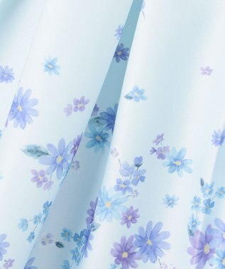 ANY KIDS 花柄プリント ワンピース サックスブルー