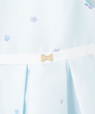 ANY KIDS 花柄プリント ワンピース サックスブルー