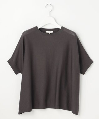 自由区 ドライシアーファインゲージプルオーバー ニット ブラウン