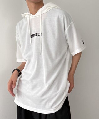 WEGO 【MLXLサイズ展開】ストレートラインプルパーカー（SS） ホワイト