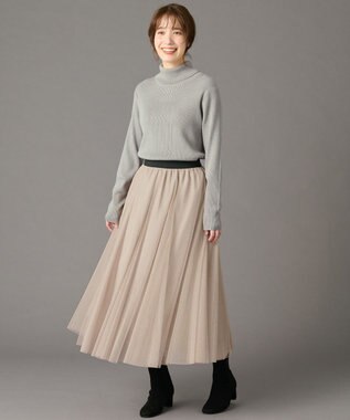 ANY 【ウエストゴム】ラメチュールキラキラスカート ゴールド