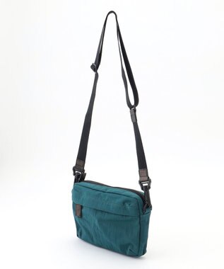 YUSHI RiVER - SHOULDER POUCH ショルダーポーチ  シワ加工 ブルーグリーン