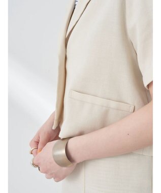 earth music&ecology リサイクルポリエステルブレンドショートシャツ Light Beige