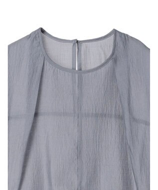 earth music&ecology バルーンスリーブブラウス Gray