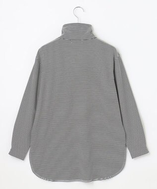 J.PRESS LADIES タートルジャージー ボーダー カットソー ブラック系1