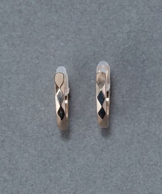 Phoebe 〈痛くないシリーズ/金属アレルギー対応〉スパークフープライトフィットイヤリング 定番/シンプル/フープイヤリング シャンパンゴールド